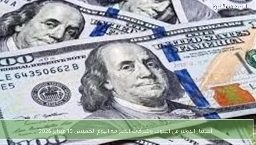 أسعار الدولار في البنوك وشركات الصرافة اليوم الخميس 19 فبراير 2026