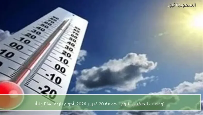 توقعات الطقس اليوم الجمعة 20 فبراير 2026: أجواء باردة نهارًا وليلًا