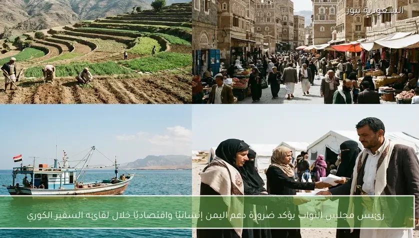 رئيس مجلس النواب يؤكد ضرورة دعم اليمن إنسانيًا واقتصاديًا خلال لقائه السفير الكوري