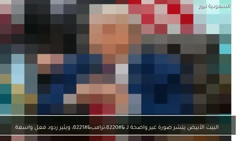 البيت الأبيض ينشر صورة غير واضحة لـ “ترامب” ويثير ردود فعل واسعة
